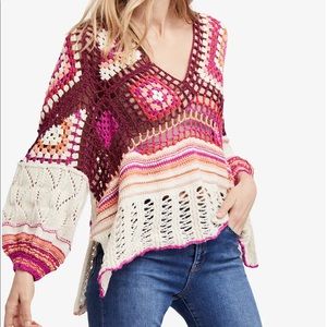 Free People Call Me Crochet Sweater